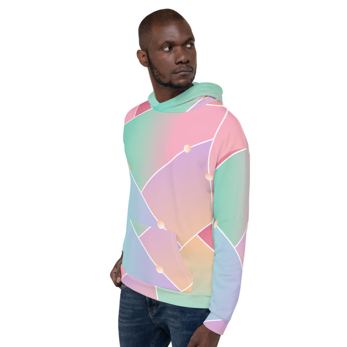 Unisex Hoodie Multi-colored Geometric Shape - Bloom Seventy Seven