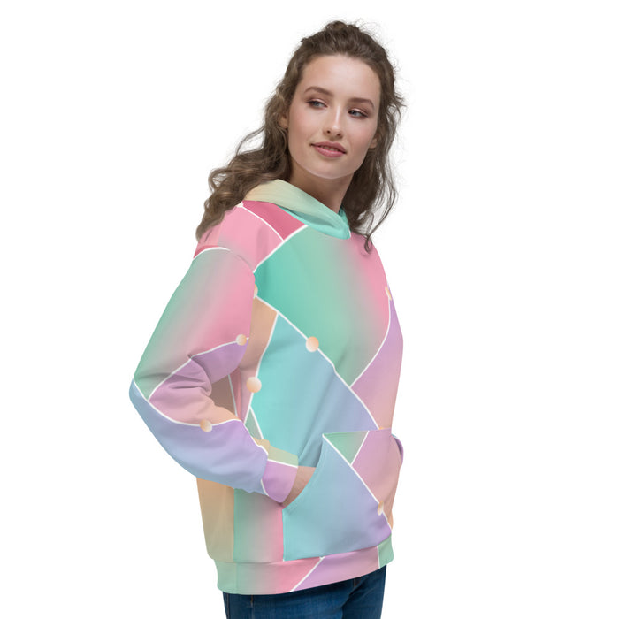 Unisex Hoodie Multi-colored Geometric Shape - Bloom Seventy Seven