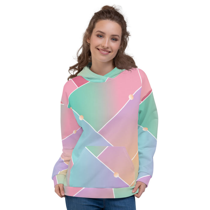 Unisex Hoodie Multi-colored Geometric Shape - Bloom Seventy Seven