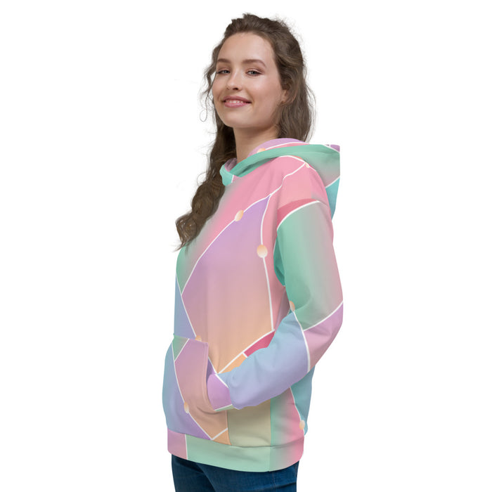 Unisex Hoodie Multi-colored Geometric Shape - Bloom Seventy Seven
