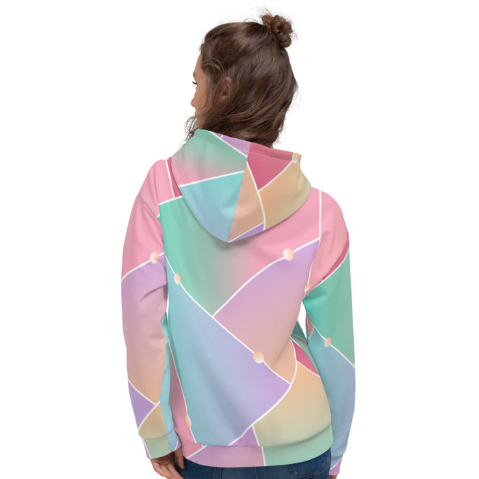 Unisex Hoodie Multi-colored Geometric Shape - Bloom Seventy Seven