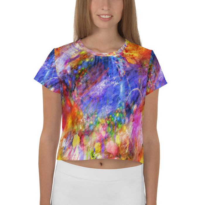 Universe Of Colors Print Crop Tee - Bloom Seventy Seven