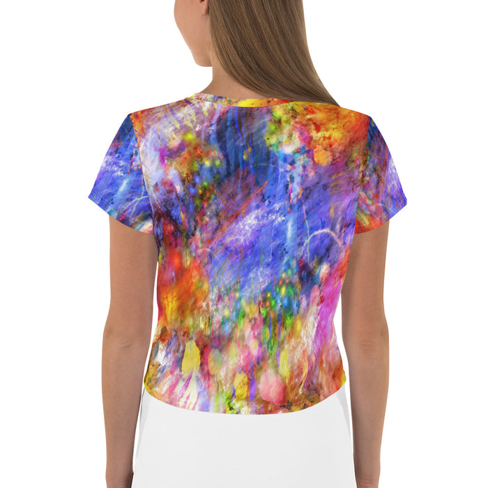 Universe Of Colors Print Crop Tee - Bloom Seventy Seven