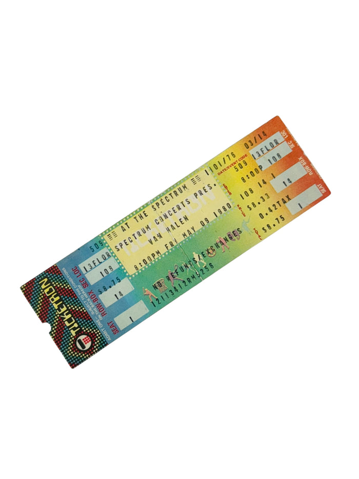 VAN HALEN VINTAGE 1980 PHILADELPHIA SPECTRUM TICKET 5/9/80