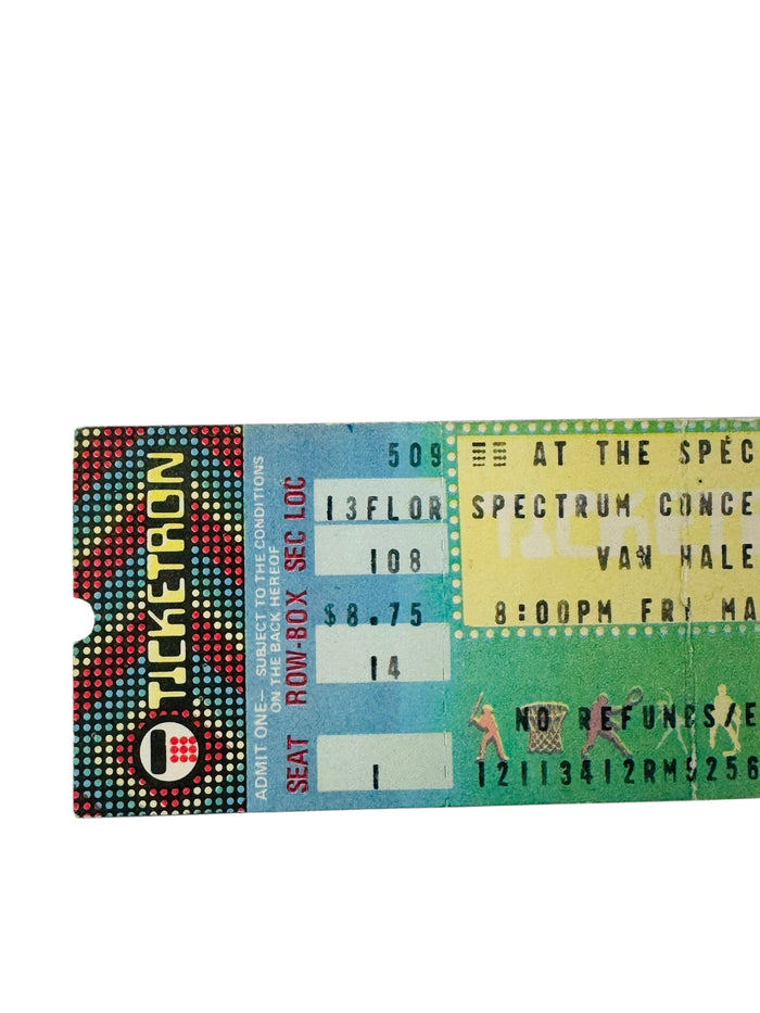 VAN HALEN VINTAGE 1980 PHILADELPHIA SPECTRUM TICKET 5/9/80