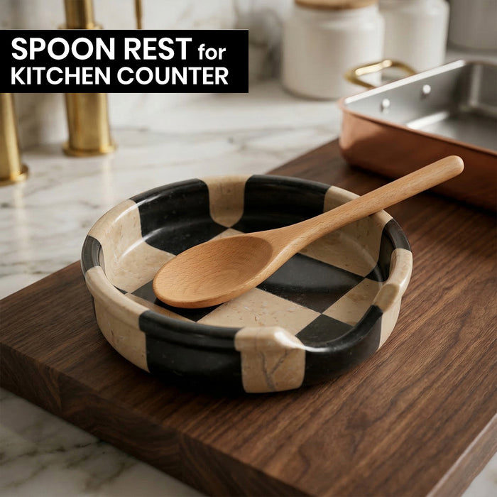 Verona Black Marble Spoon Rest