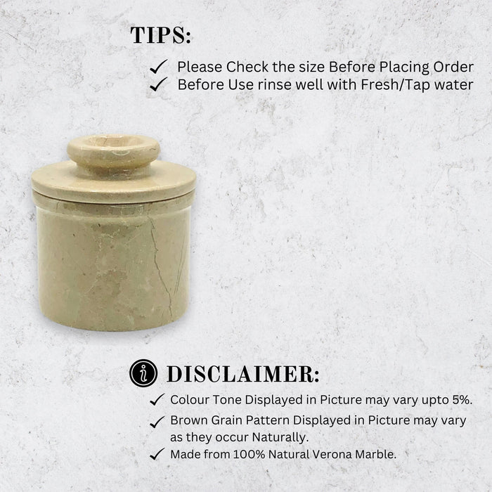 Verona Marble Butter Keeper with Lid - tips