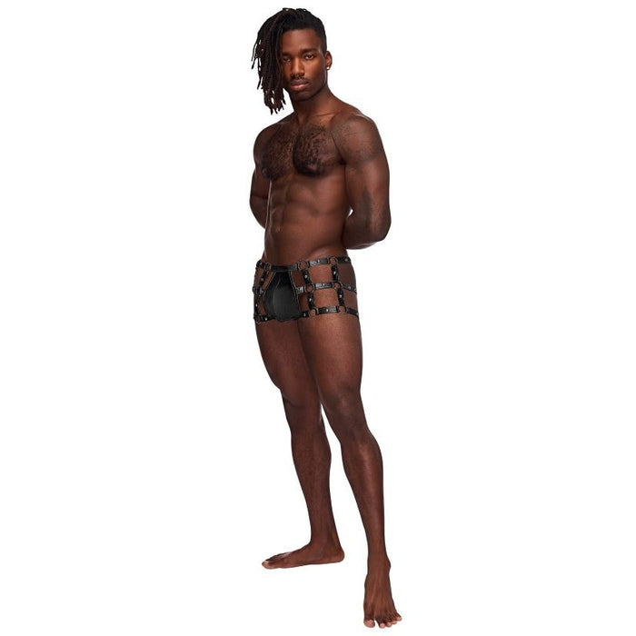 Vulcan Studded Harness Black S-m Intimates Adult Boutique