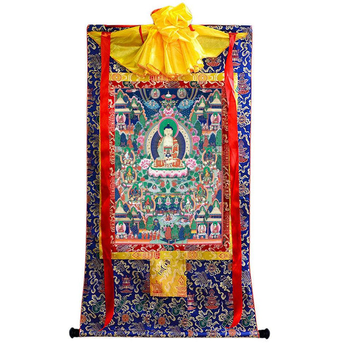 Western Pure Land of Ultimate Bliss - Tibetan thangka painting, view 4