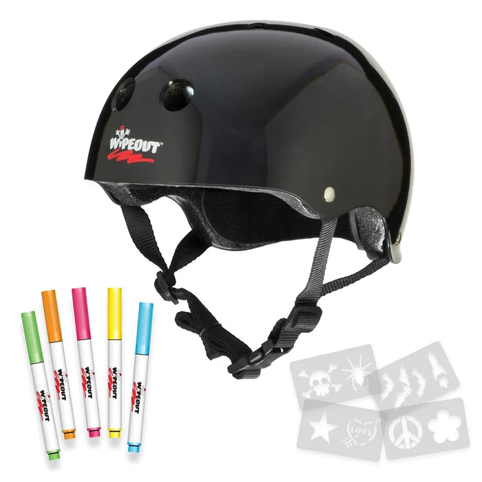 WIPEOUT™ DRY ERASE HELMET - Black | Kids