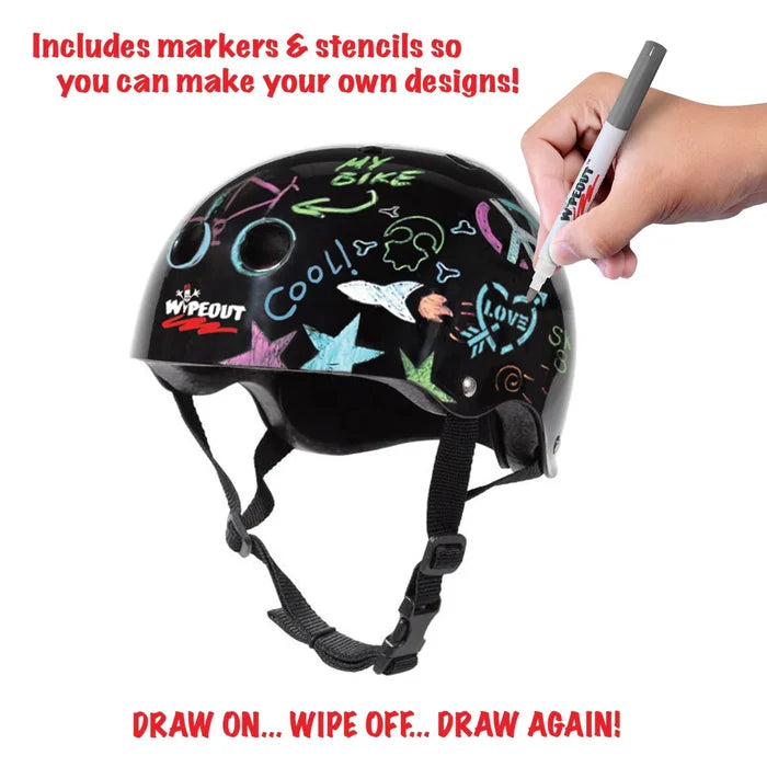 WIPEOUT™ DRY ERASE HELMET - Black | Kids