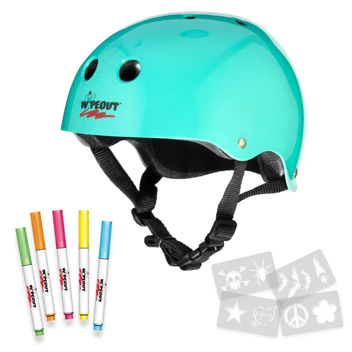 WIPEOUT™ DRY ERASE HELMET - Teal Blue | Kids