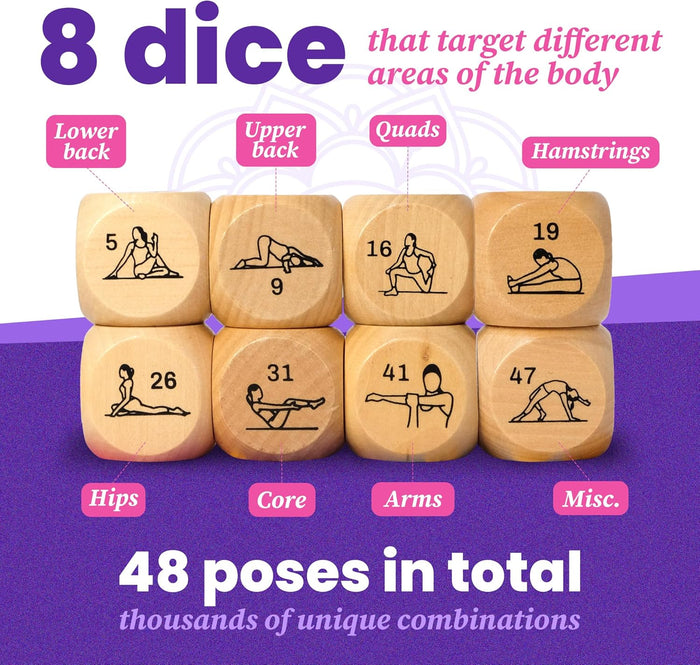 Wooden Yoga Dice