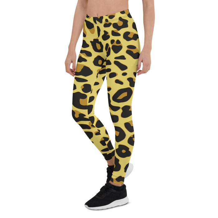 Yellow Animal Print Leggings - Bloom Seventy Seven