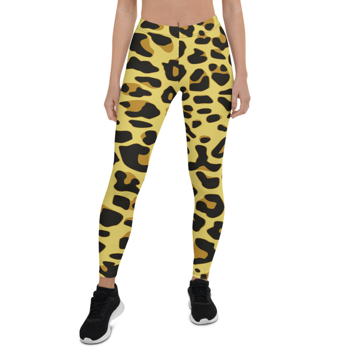 Yellow Animal Print Leggings - Bloom Seventy Seven