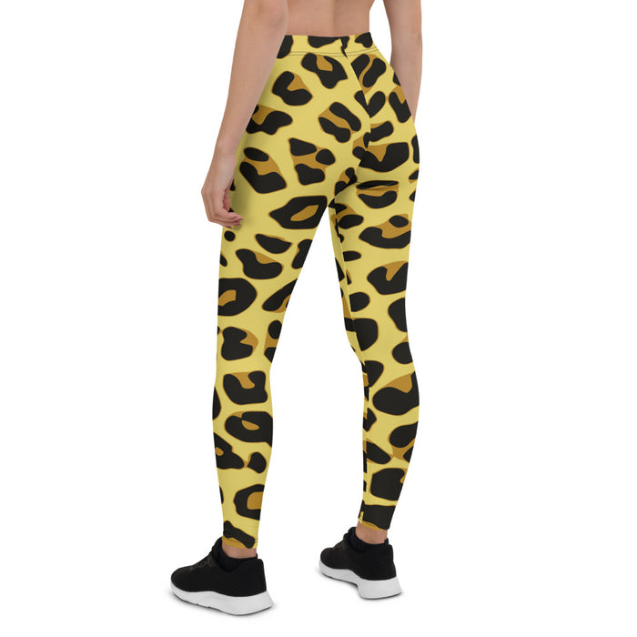 Yellow Animal Print Leggings - Bloom Seventy Seven