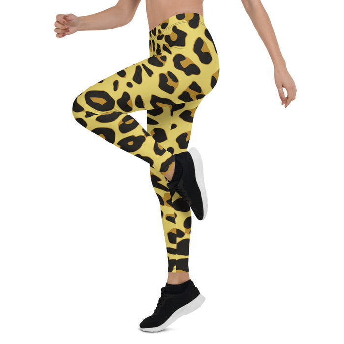 Yellow Animal Print Leggings - Bloom Seventy Seven