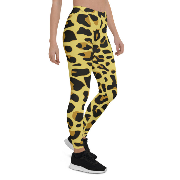 Yellow Animal Print Leggings - Bloom Seventy Seven