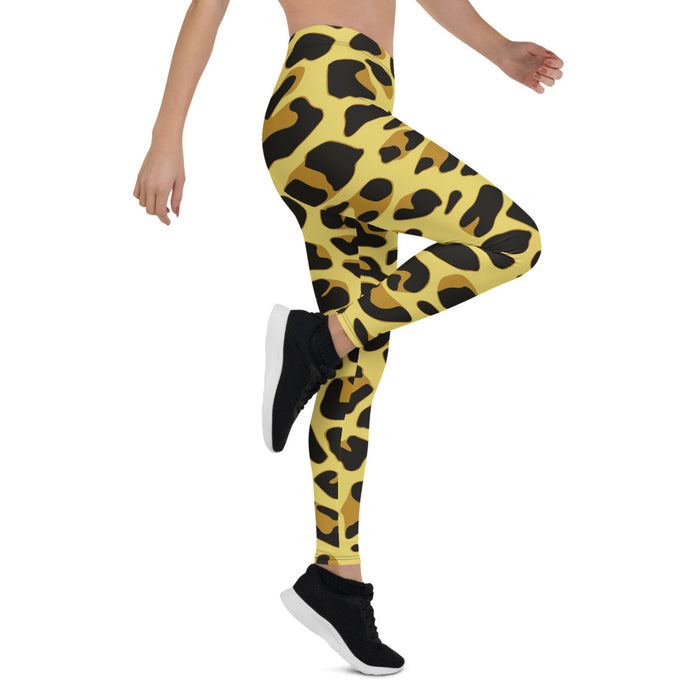 Yellow Animal Print Leggings - Bloom Seventy Seven