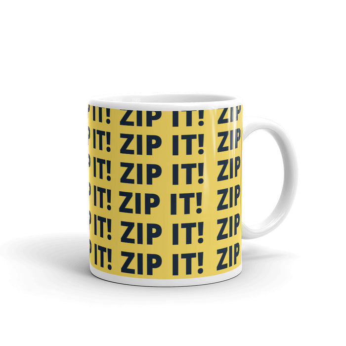 Zip It! YELLOW Glossy Mug - Bloom Seventy Seven