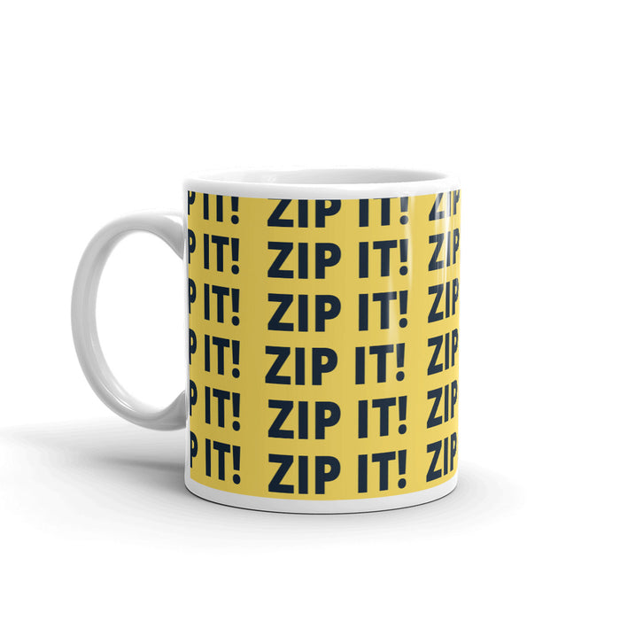 Zip It! YELLOW Glossy Mug - Bloom Seventy Seven