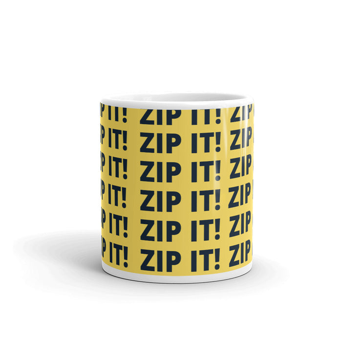 Zip It! YELLOW Glossy Mug - Bloom Seventy Seven