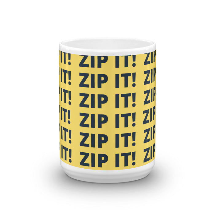 Zip It! YELLOW Glossy Mug - Bloom Seventy Seven